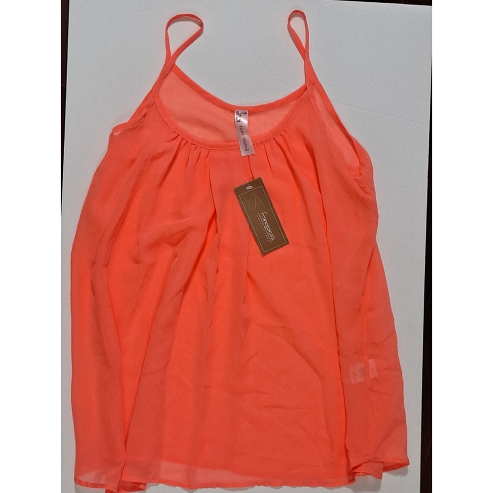 Francesca's Flowy Coral Top